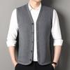 Colete Cardigan Tricot Casual Masculino Outono Roupa de Baixo