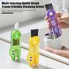 2/3Pcs 3 In 1 Cleaning Brushes Cartoon Design Food-Grade Anti-Slip Handle Gap Brush Portable Long Bristle Bottle Cleaner