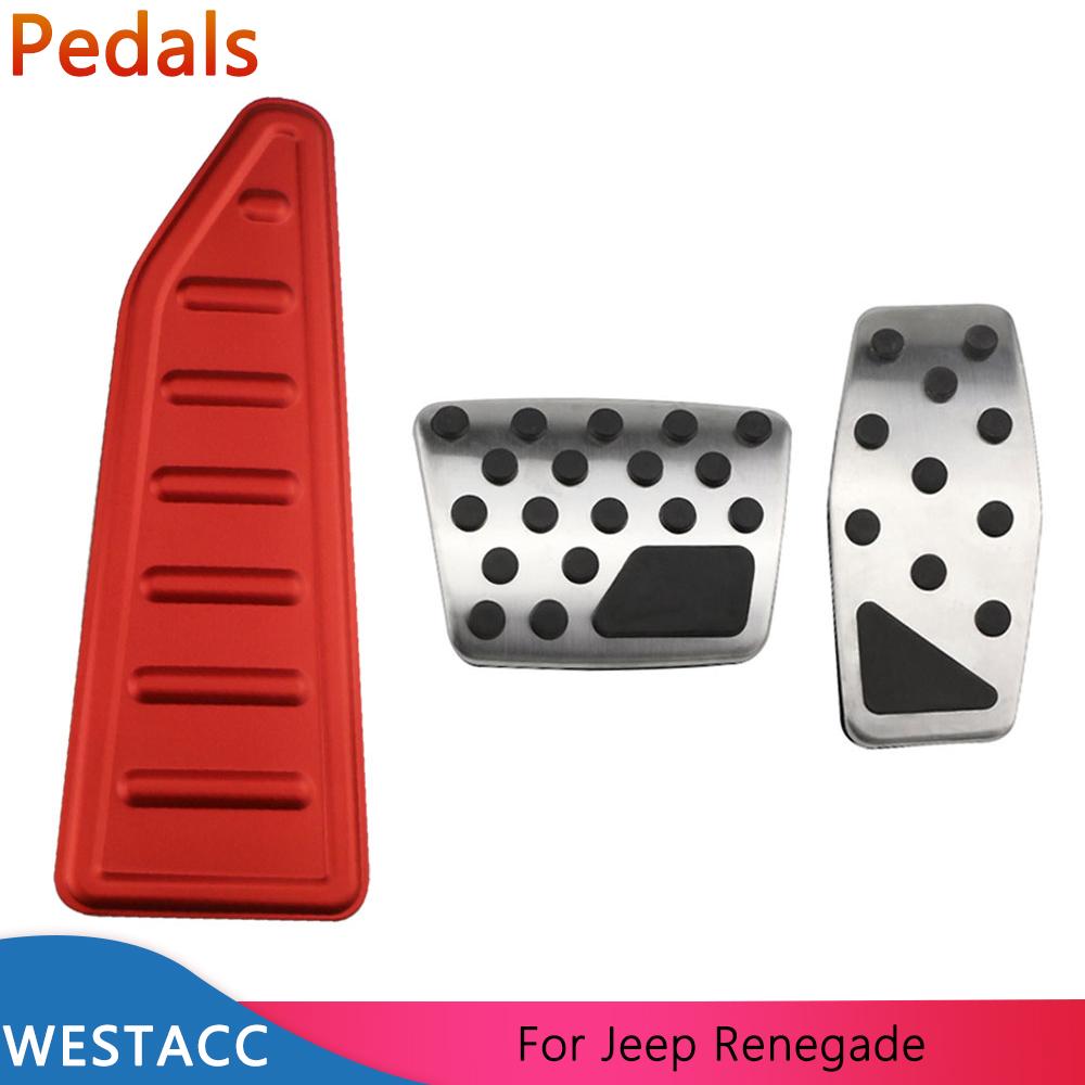 Auto Pedale Gas Bremse Fußstütze Pedal Schutzhülle für Jeep Renegade 2014 - 2022 Teile Innen