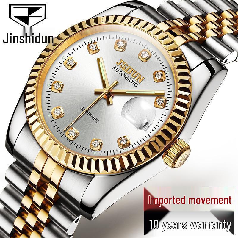 

Чоловічий автоматичний водонепроникний механічний годинник Jinshidun Tycoon Gold