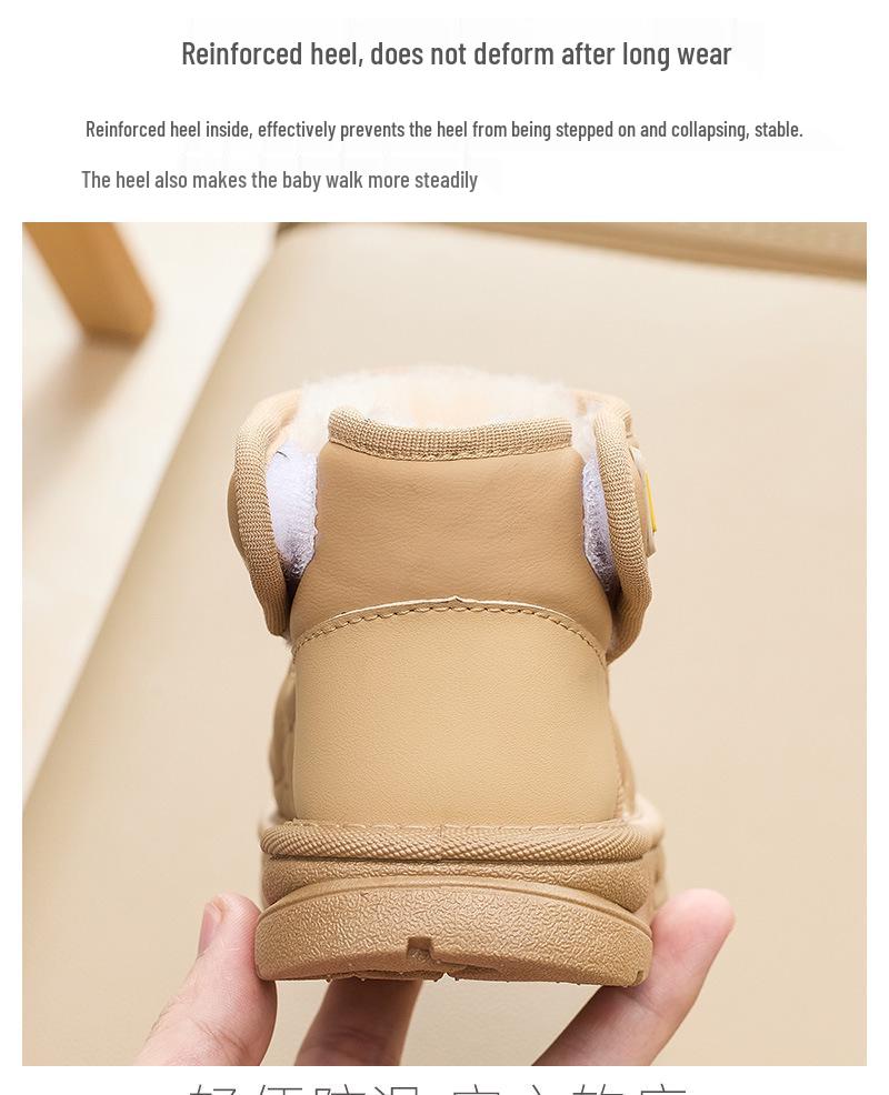 Ding Meng Gelbe Ente Kinder Winter Schneestiefel 2025: Gemütliche, warm gefütterte Stiefel mit dicker Sohle für Jungen und Mädchen