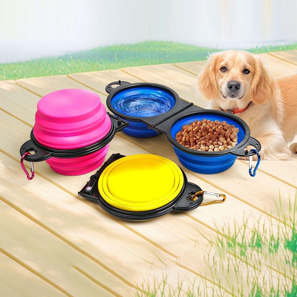 Collapsible Foldable Dog Bowl TPE Puppy Food Container Portable Dog Feeder Dish  Dog