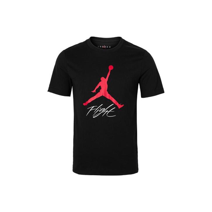 Jordan Men's Black Air Flight Basketball Short Sleeve Tee Tops Ao0665-010 Cm