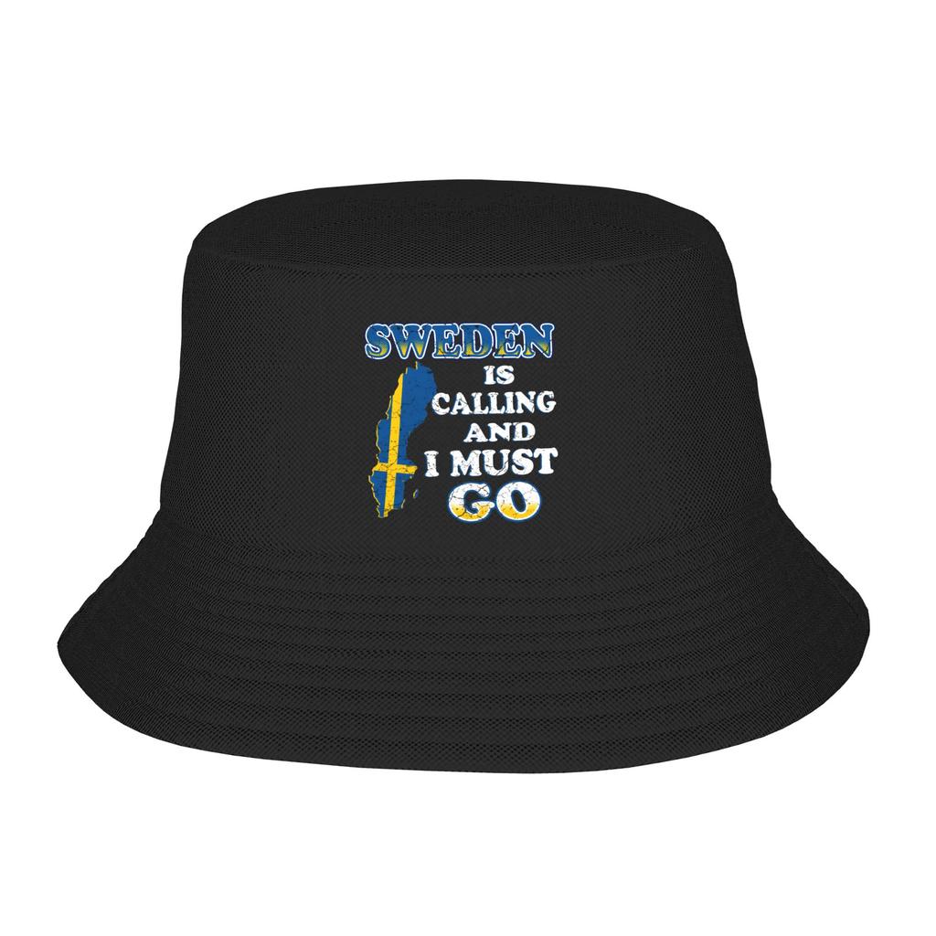Sweden Flag Bucket Hat Unisex Women  Beach Sun Summer Fishing Cap