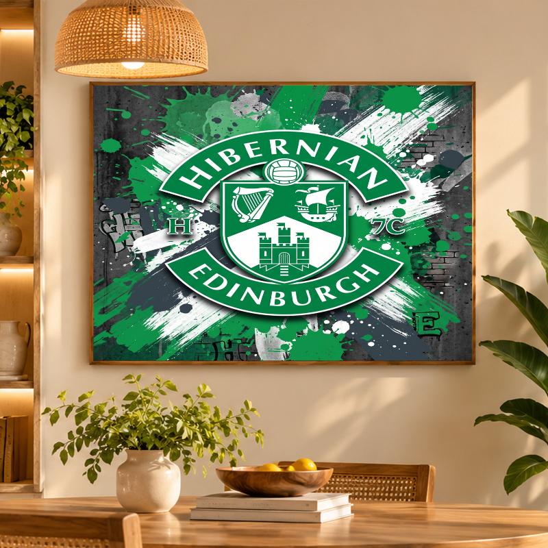 5D Diamond Painting Hibernian FC DIY Full Drill Diamond Art Kit Home Decoration