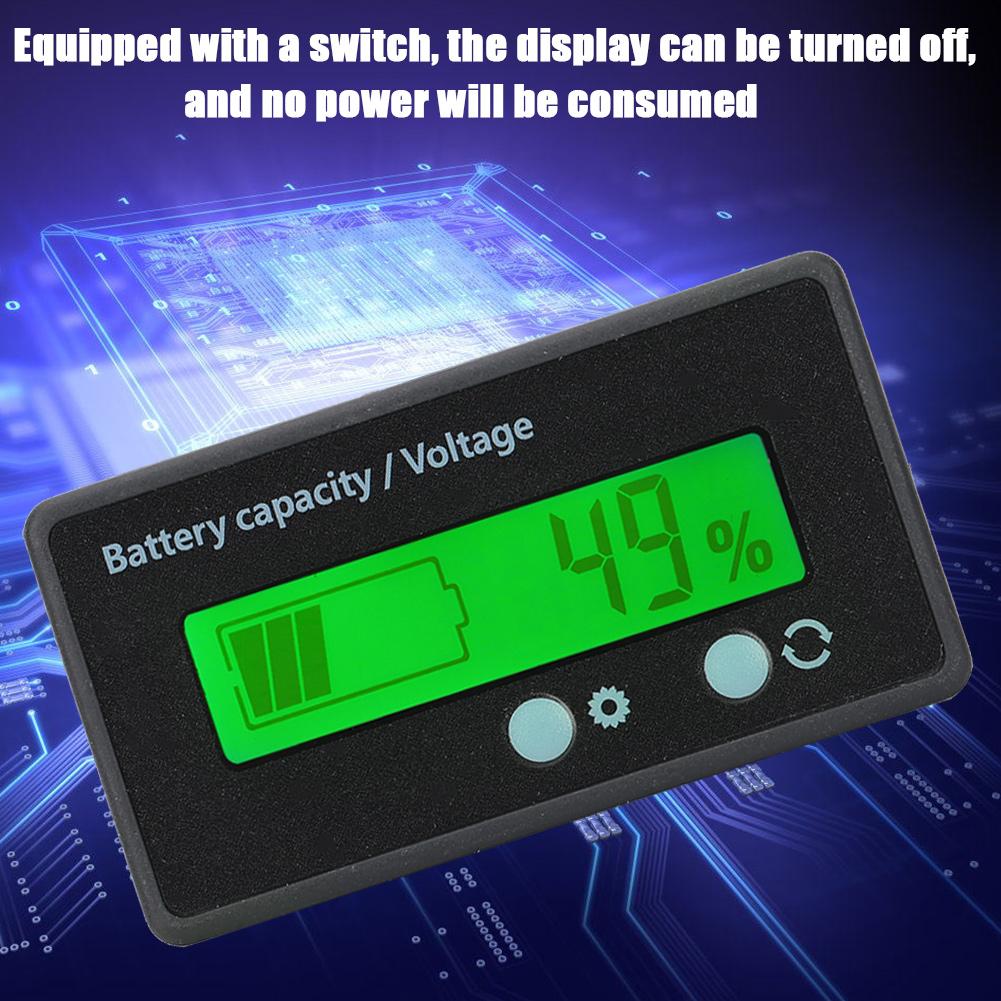 GY 6GS PCB HTN Waterproof Battery Capacity Monitor Indicator LCD Display 12 84V Green