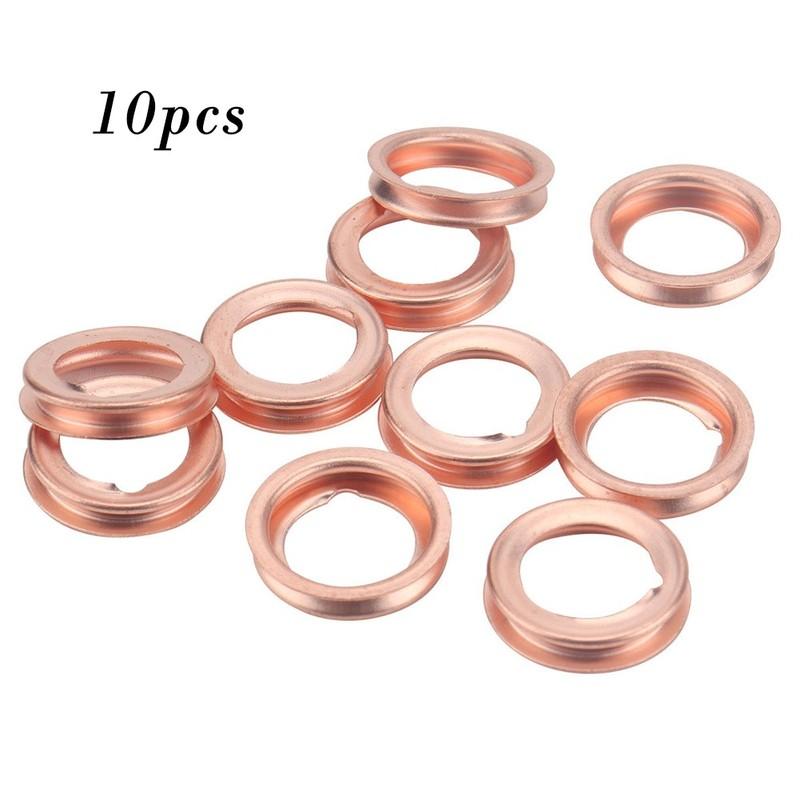 10pcs Metal Oil Drain Plug Crush Washer Gasket 11026-01M02 For Nissan Altima/Frontier 2010-2011 Car Oil Drain Plug Crush Washer