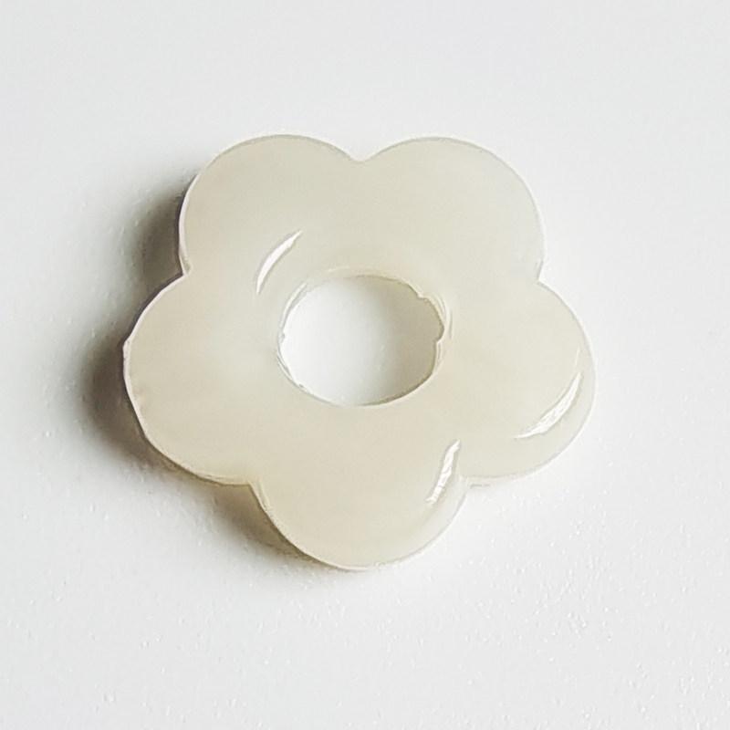 High Gloss Two-Color Acrylic Cloud Flower Beads for DIY Jewelry