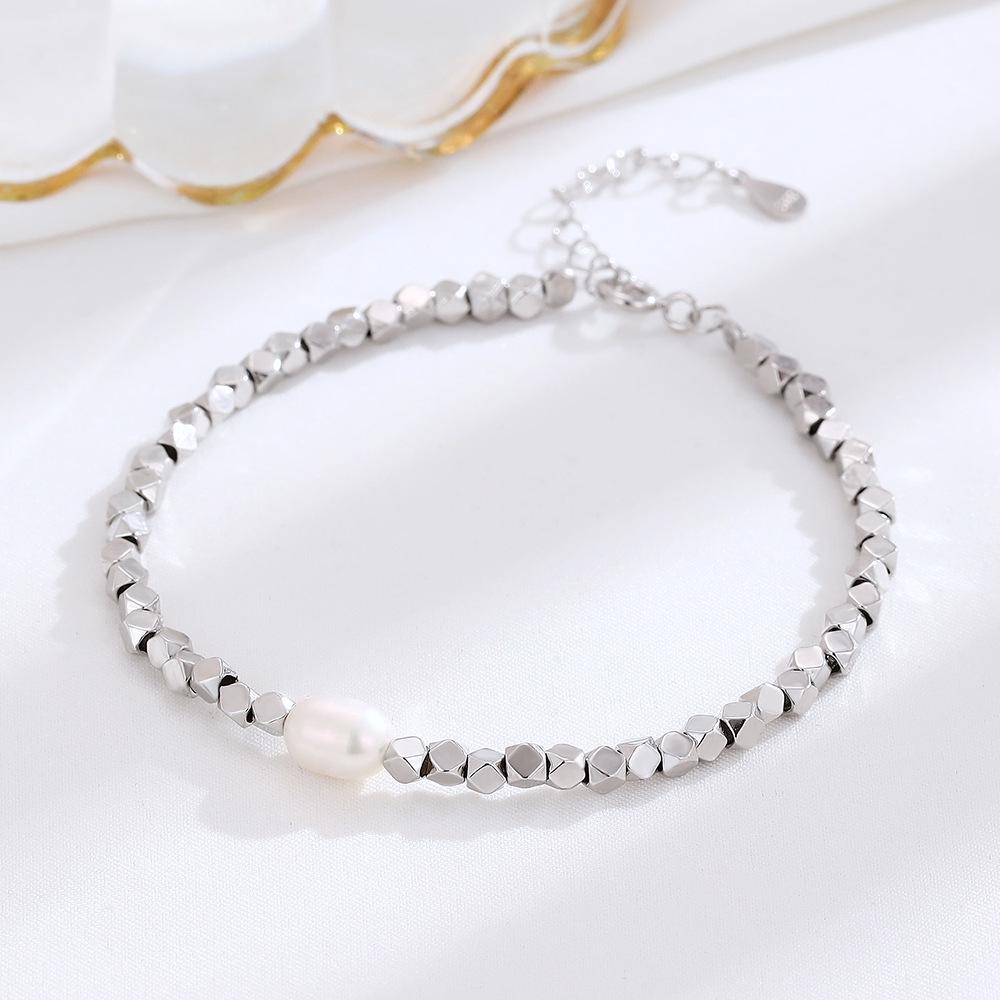 

Нишевый стиль Браслет из стерлингового серебра S925 и пресноводного жемчуга - Роскошные женские украшения 925 Silver