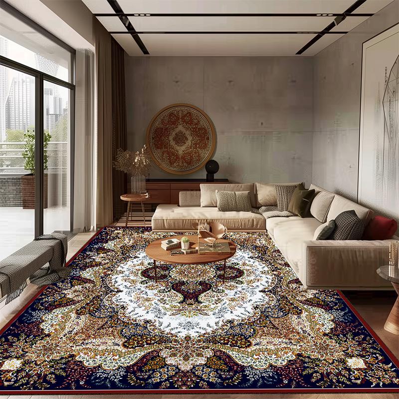 Persian Carpet Large Area Living Room Decoration Home Mat Comfortable Soft Bedroom Bedside Rug Non-slip Washable Lounge Rug