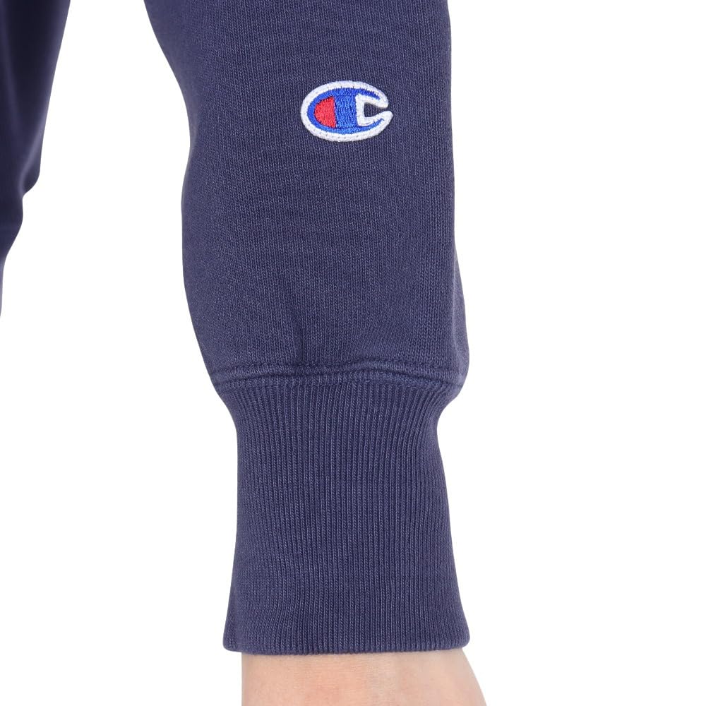 Champion Long Sleeve Cotton USA Reverse Hooded Sweatshirt with a Dark Size L Women's Hoodie, 11.5oz Weave® One-Point Logo, Navy, (CW-Y103)