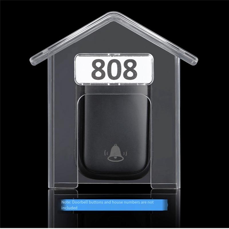 CYCLI-Wireless Doorbell Waterproof Cover Transparent Plastic Rain Protection Cover Doorbell Protective Cover