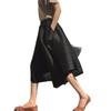 Pleated skirt pants with irregular hem and umbrella shaped loose wide leg pants