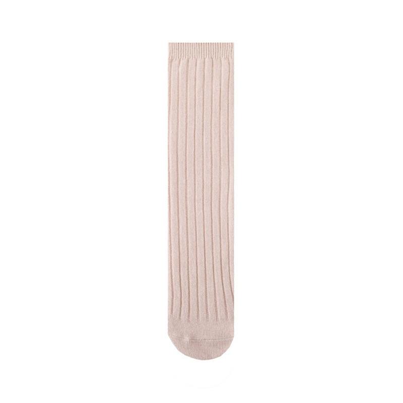 Soft Cotton Ribbed Knee High Socks for Baby Toddler Kids Breathable Solid Long Leg Warmers for Newborn Boys and Girls