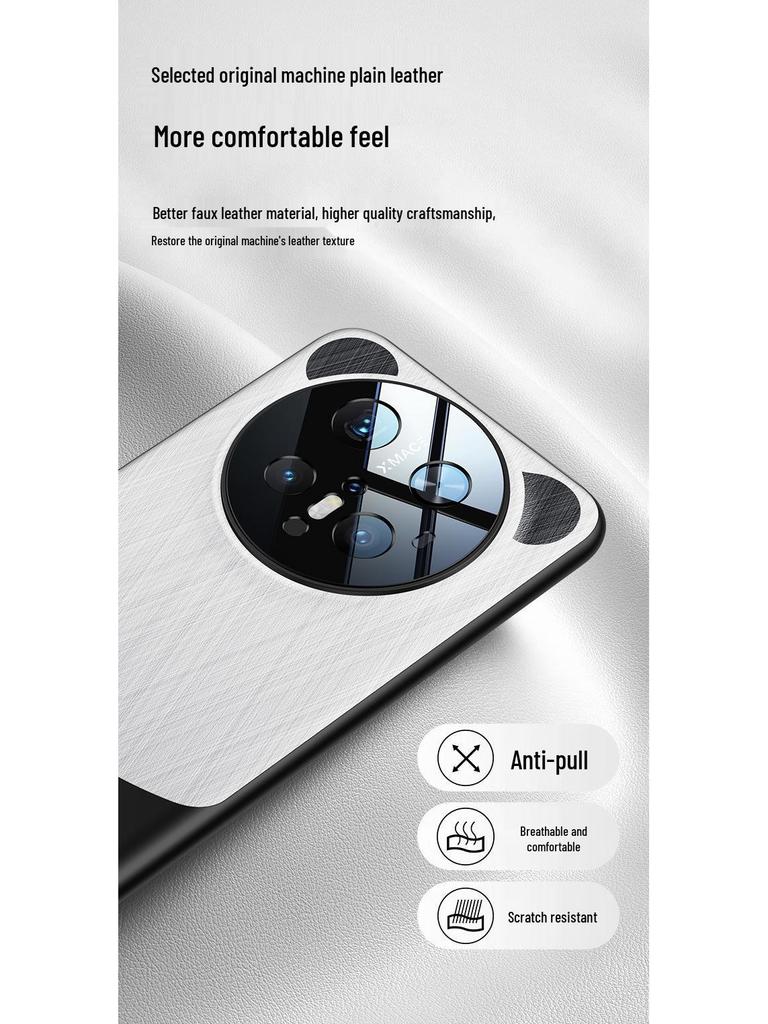 Huawei Mate70 Pro Leather Phone Case with Golden Thread and 60-Drop Protection