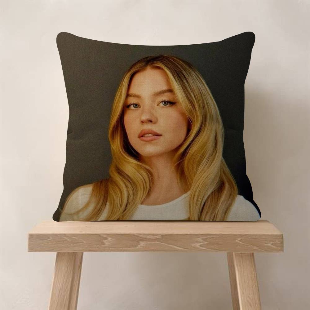 Actor Sydney Sweeney  Cushion Cover Inches Farmhouse Decor Home Throw Pillow Covers for Couch Decorations