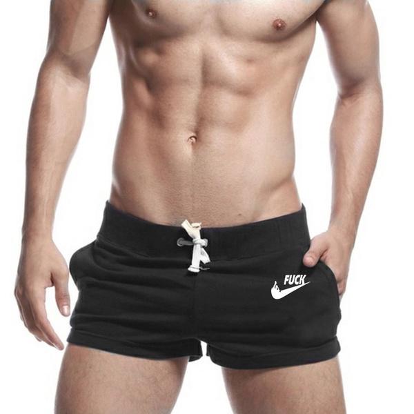 Buy Mens Fashion Solid Drawstring Slim Fit Running Sport Shorts Gym