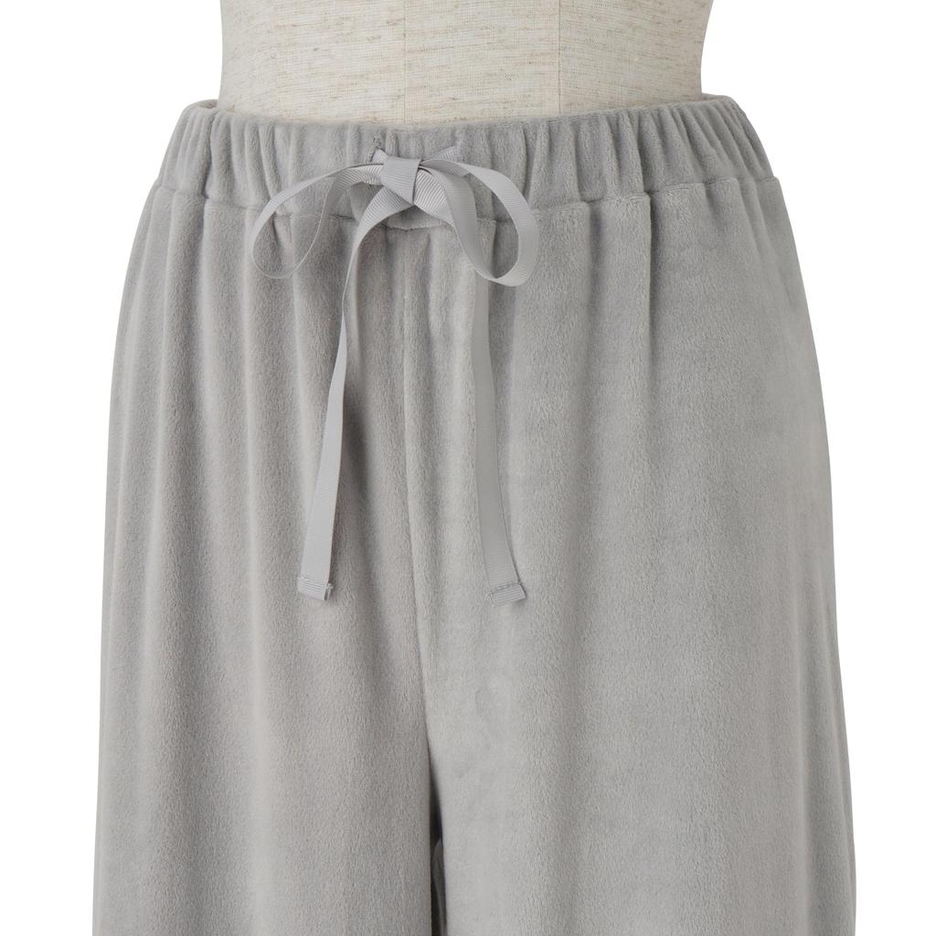 Francfranc Hyaluronic Stretch Velvet 2025 Model Acid-Treated Pajamas, Gray, Moisturizing, Stretchy,