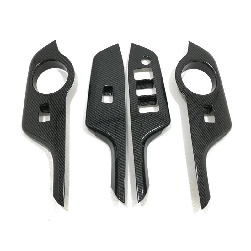 For Toyota Chr C-hr 2016-  Abs Black Front Door Armrest Window Lift Button Switch Cover Glass Control Panle Trim