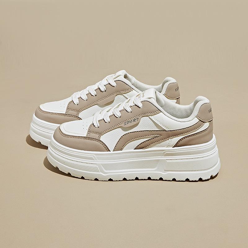 

Women s Chunky Platform Sneakers Non-Slip Breathable Lace-Up Walking Shoes for Women Comfortable Casual Faux Leather Running Workout Tennis Sneakers 35