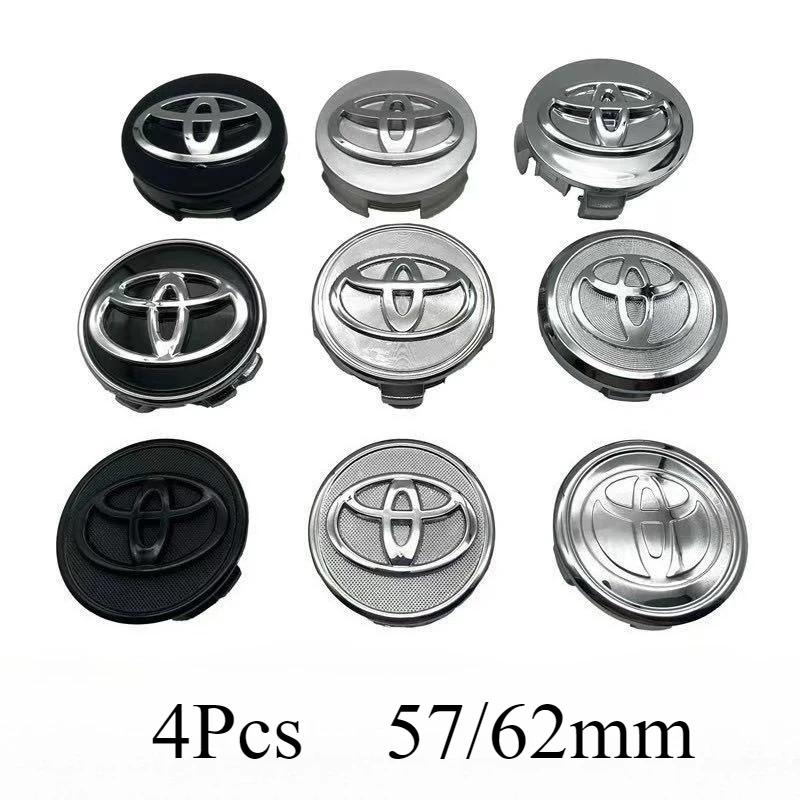vdcp6 4pcs 57mm/62mm Car Tyre Wheel Center Hub Cap Badge Logo Rim Emblem For Toyota Corolla Camry Yaris CHR Rav4 Auris Verso Avalon