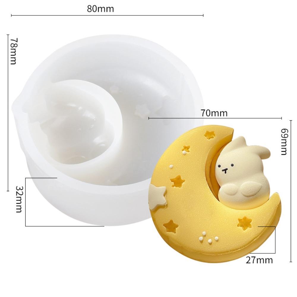 Kitchen Accessories Pastry Mold DIY Household Cake Molds Funny Moon Rabbit Silicone Molds