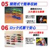 Miniature Car Holds 32 with Silicone Dustproof Locking Set of 4 Case, Cars, Anti-Slip Sheet, 1/64 Scale, Transparent, Stackable, Door,