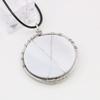 45mm Natural Round Shell Pendant,Tree of Life Necklace,black/white,Men/women Wearable,Complimentary Leather Chain,Friends Gifts