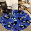 1pc Birds, Floral Office Round Rug, Non-slip, Soft and Durable Office Rug for Interior Decoration, Perfect for Office, Beautiful Decoration yy26032402
