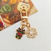 Festive Christmas Keychain: Metal Tree, Snowman & Santa Bag Charm – Stylish Small Gift
