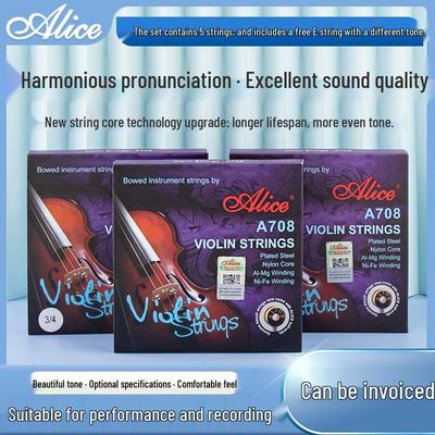 Alice Nylon Vioolsnaren Volledige Set A708 A747 A703 - Examen- en Optredeniveau