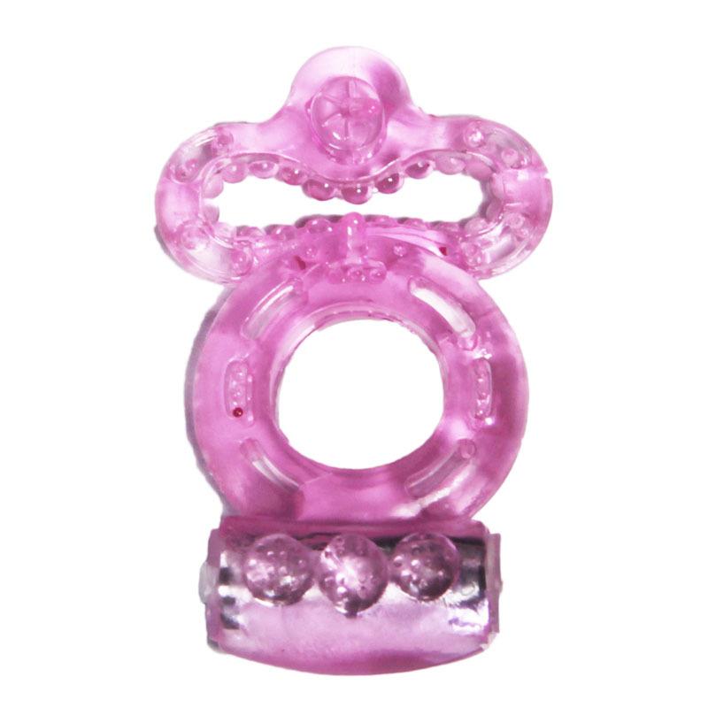 BASICS Vibrating Twin Cock Ring Lasting Ejaculation Ball Holder Lock Fine Clitris Sex Toys Product for Men Penis Extender