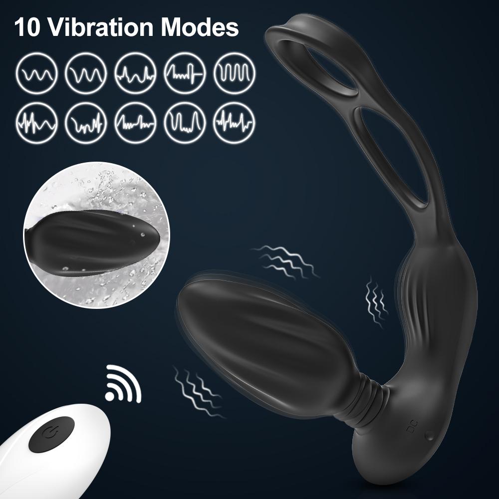 Vibrator pentru masaj pentru prostată Butt Plug Vibrator anal Telecomanda fără fir Jucării sexuale pentru femei Fund Dildo anal Prostata stimulează fundul