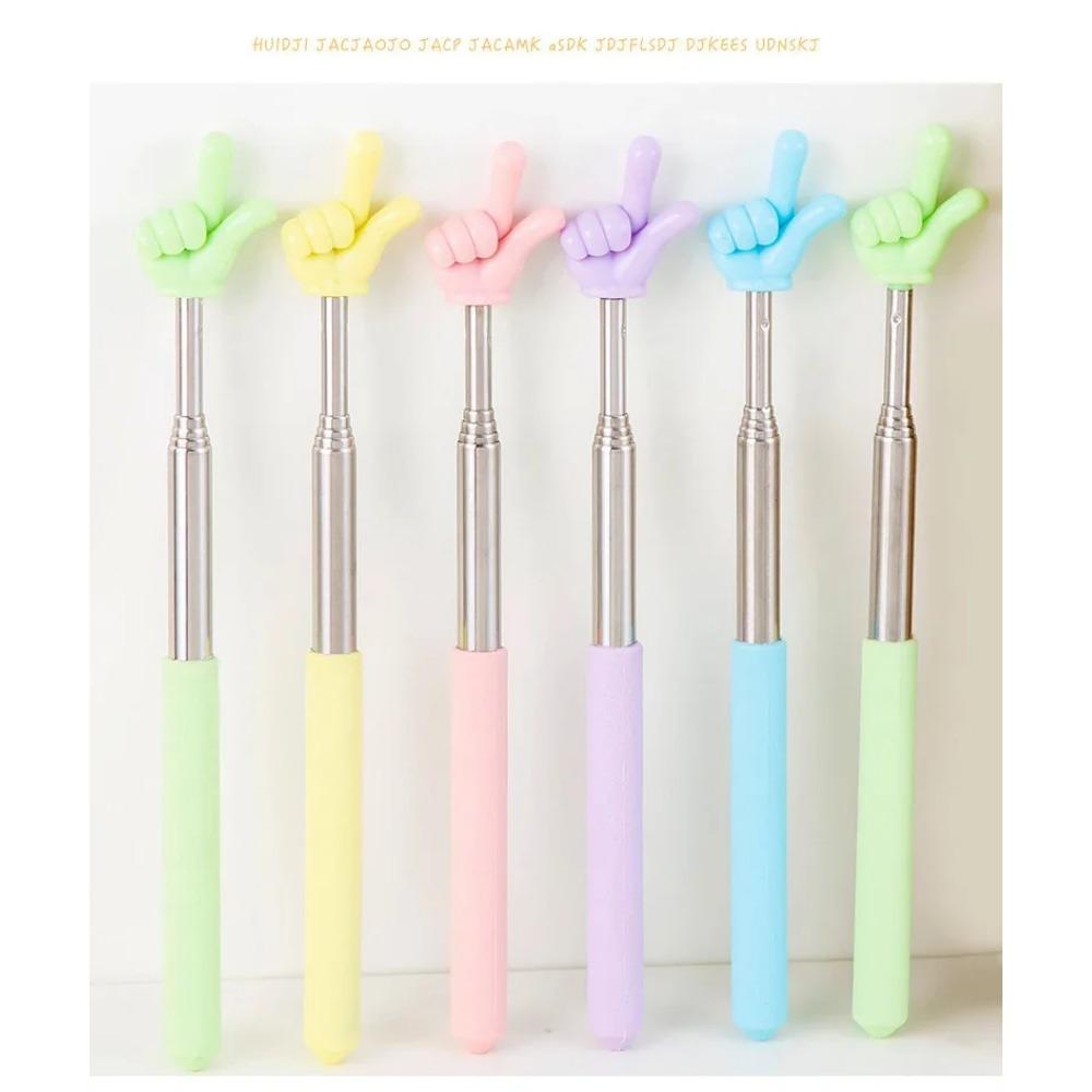 1 szt. Odpinany ze stali nierdzewnej Wskaźnik do nauczania Teleskopowy kij Wzór palca Laska do nauczania Wskaźnik palcem do klasy Nauczyciele