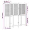 VidaXL Room Divider 5 Panels, Room Separator, Privacy Screen, Living Room Bedroom Screen, Dark Brown Wood 358710