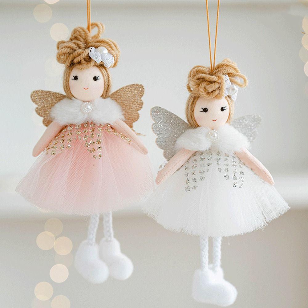 Soft Wings Angel Girl Pendant Cartoon Christmas Tree Hanging Decoration  New Year Festival Gifts