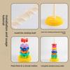 Montessori Drehbarer Regenbogen Turm Stapelspiel Pädagogisches Frühes Lernspielzeug für Baby & Kinder Geschenke