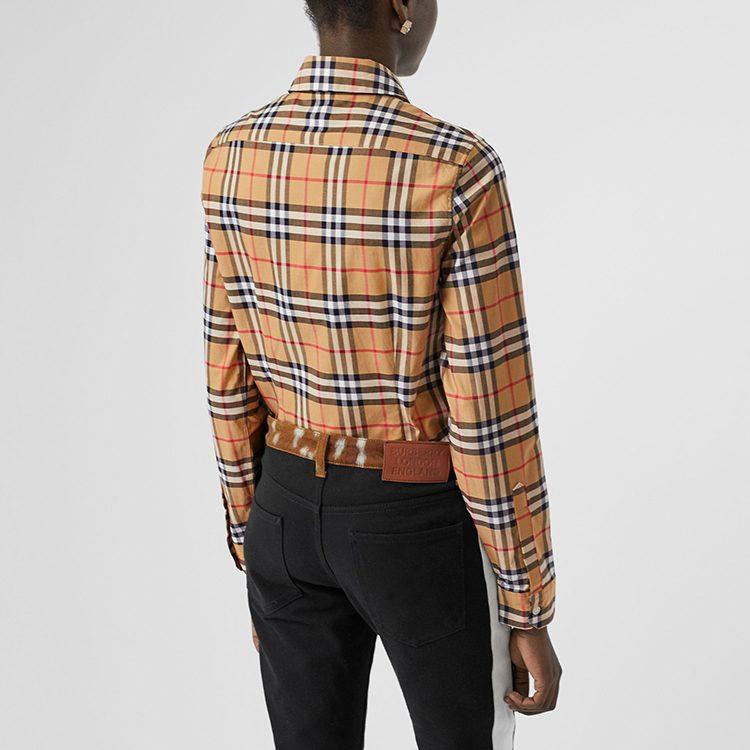 Burberry Shirt Women's Classical Style Yellow 8014010