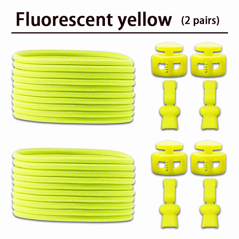 2Pair Elastic shoelaces Without Ties Lock Shoelace sneakers No Tie Shoe laces Kids Adult round Quick laces Shoe accessories