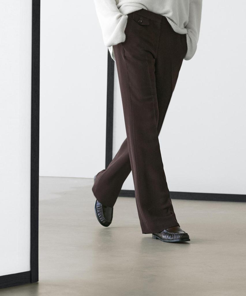 Masimodutti Pocket Detail Bell-Bottom Pants