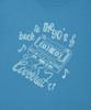 COVERNAT WOMAN Crop Fit Cassette Graphic T-Shirt Blue