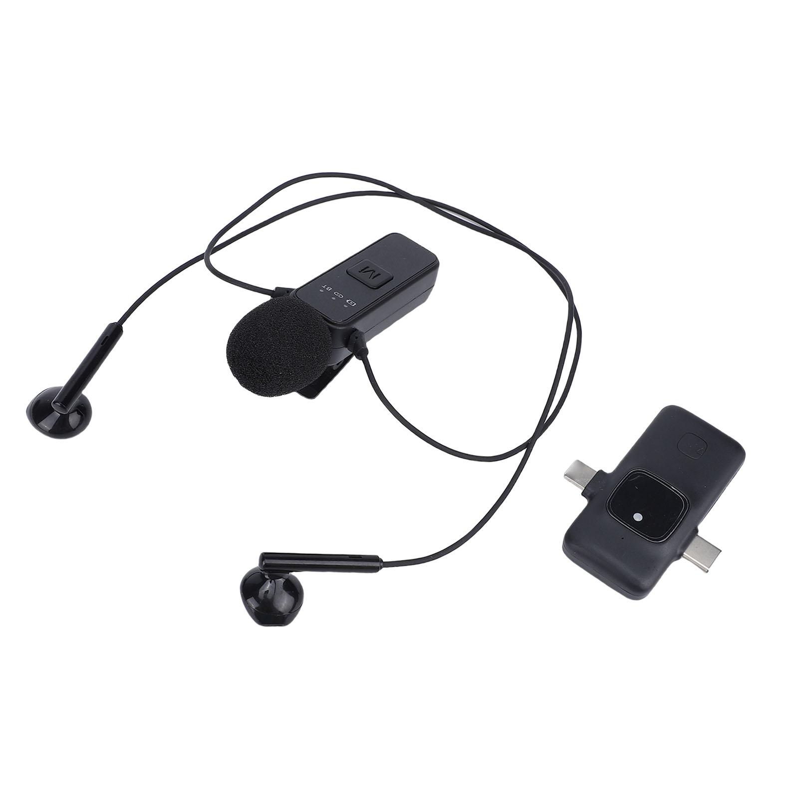 

Wireless Clip On Microphone Mic Studio Sound Quality Noise Cancellation Real Time Monitoring Plug and Play Collar Microphone for Live Streaming