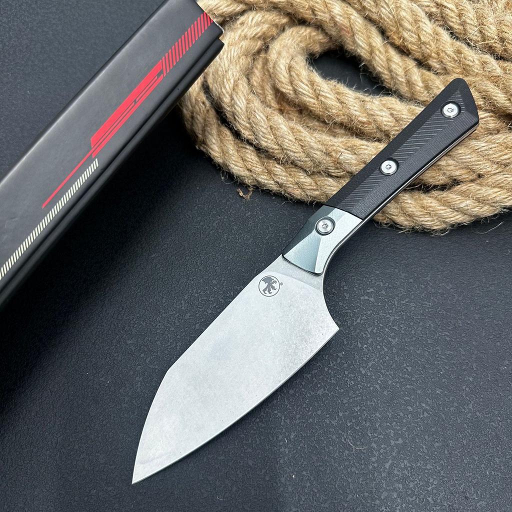 4.5 Inch Utility Knife 7Cr17MoV Stainless Steel Blade G10 Handle Chef Cleaver Slicing Vegetables Paring Barbecue Kitchen Knife