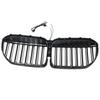 Double Slat Gloss Black Front Grill Grille Fit BMW 7 Series G11 G12 2019-2022
