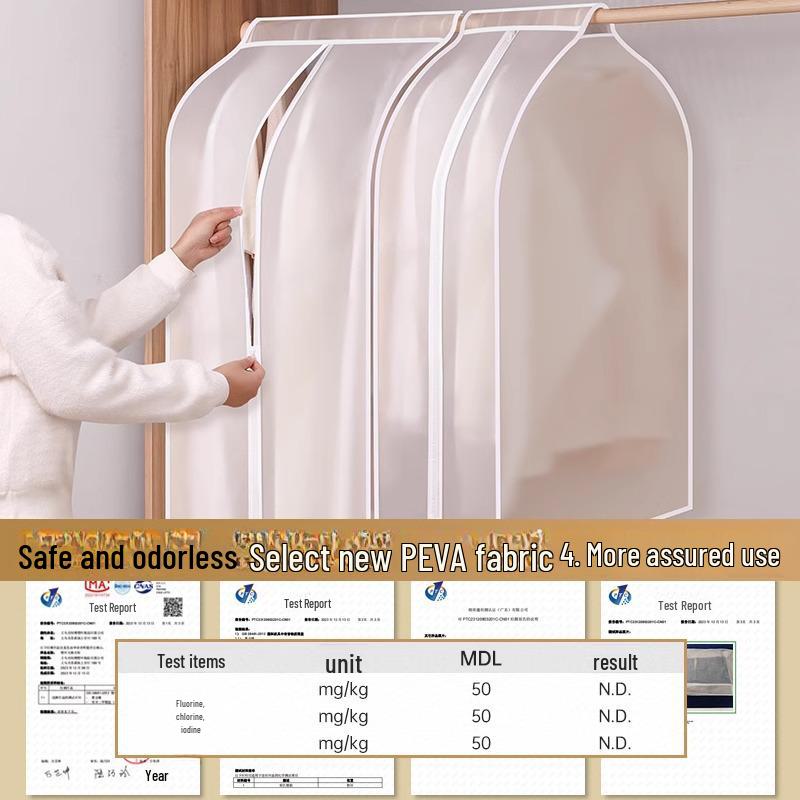 

Fully Enclosed 3D Transparent Wardrobe Dust Cover Set for Clothes