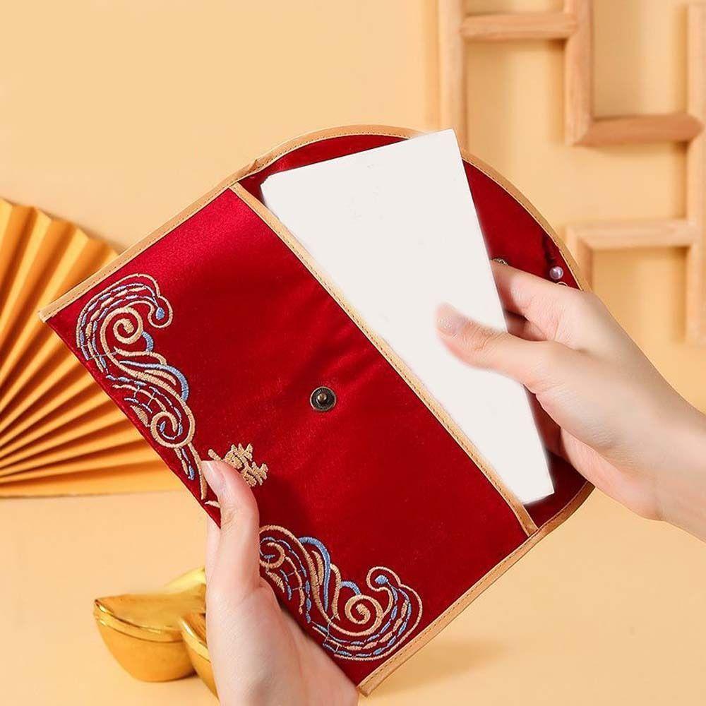 Spring Festival 2026 Money Pocket New Year Blessing Words New Year Money Bag  Party Gifts