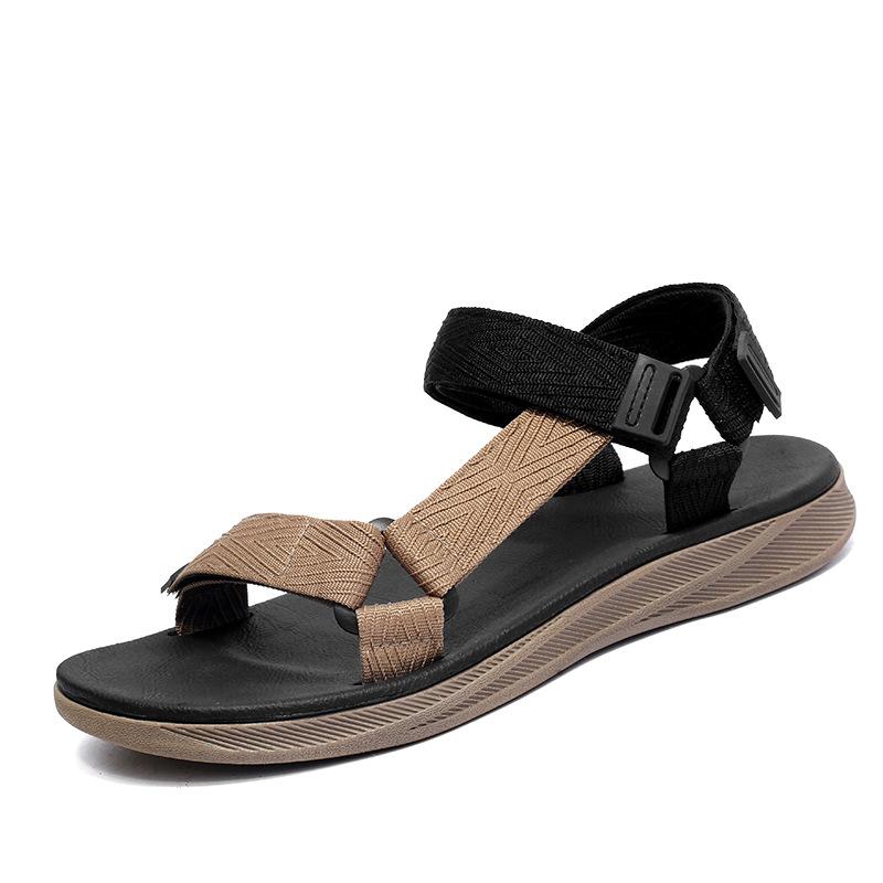 Summer Men‘s Casual Breathable Black Sandals Non-slip Flip Flops High Quality Outdoor Beach Slippers Water Shoes