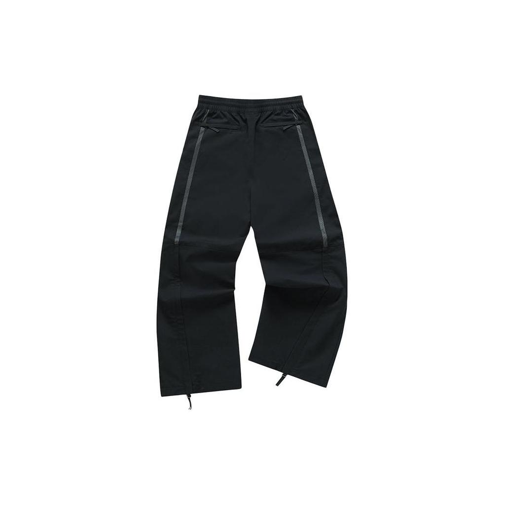 FILA Urban Tech Solid Color Mid Waist Wide Leg Loose Casual Pants Men bottoms Black T11M411801F-BK