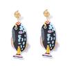 European and American trends, personalized niche design, acrylic marine animal earrings, casual fashion vacation earrings