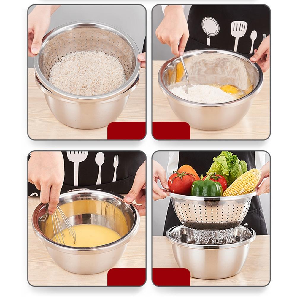Praktische Edelstahlschüssel zum Mischen für die Zubereitung und Aufbewahrung von Lebensmitteln